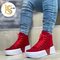 2022 new canvas shoes womensshoes high top color shoes boot flat bottomed outdoor round headplatform shoes zapatillas