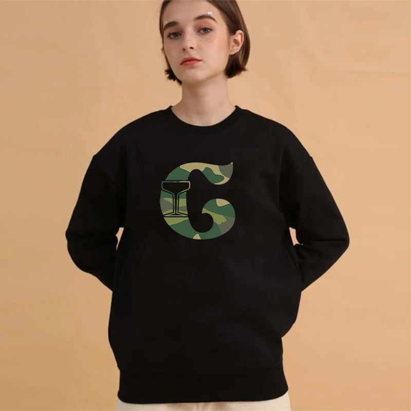 

Женский пуловер, Модный свитшот в стиле Харадзюку, камуфляжная Раскрашенная надпись, женская одежда с круглым вырезом, свободная одежда с д...