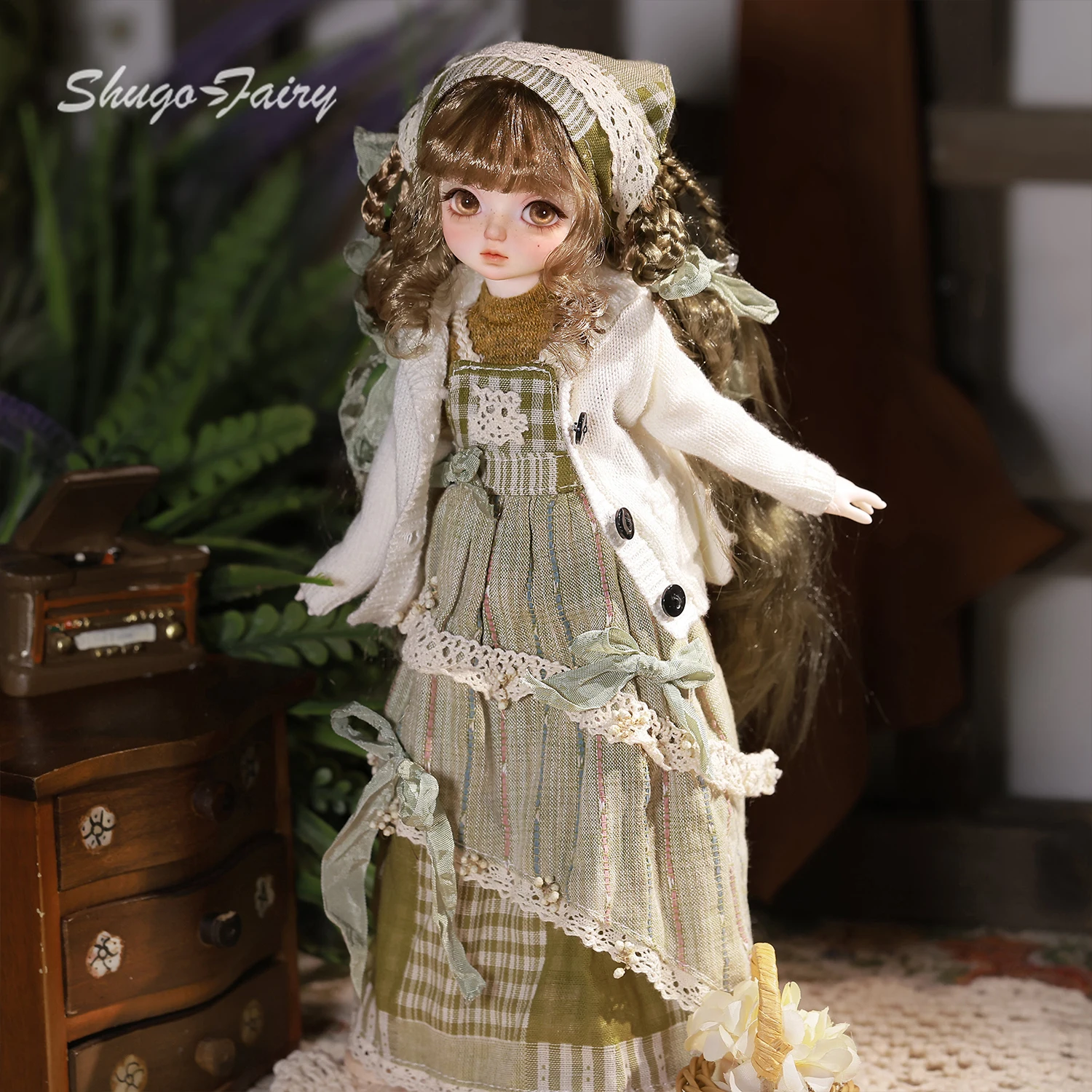 Фото Кукла BJD 1/6 Circe G ShugaFairy, полный комплект, ручная работа, в стиле коттеджкор, лесной стиль, идеальный подарок на день рождения, шарнирная кукла из смолы №4
