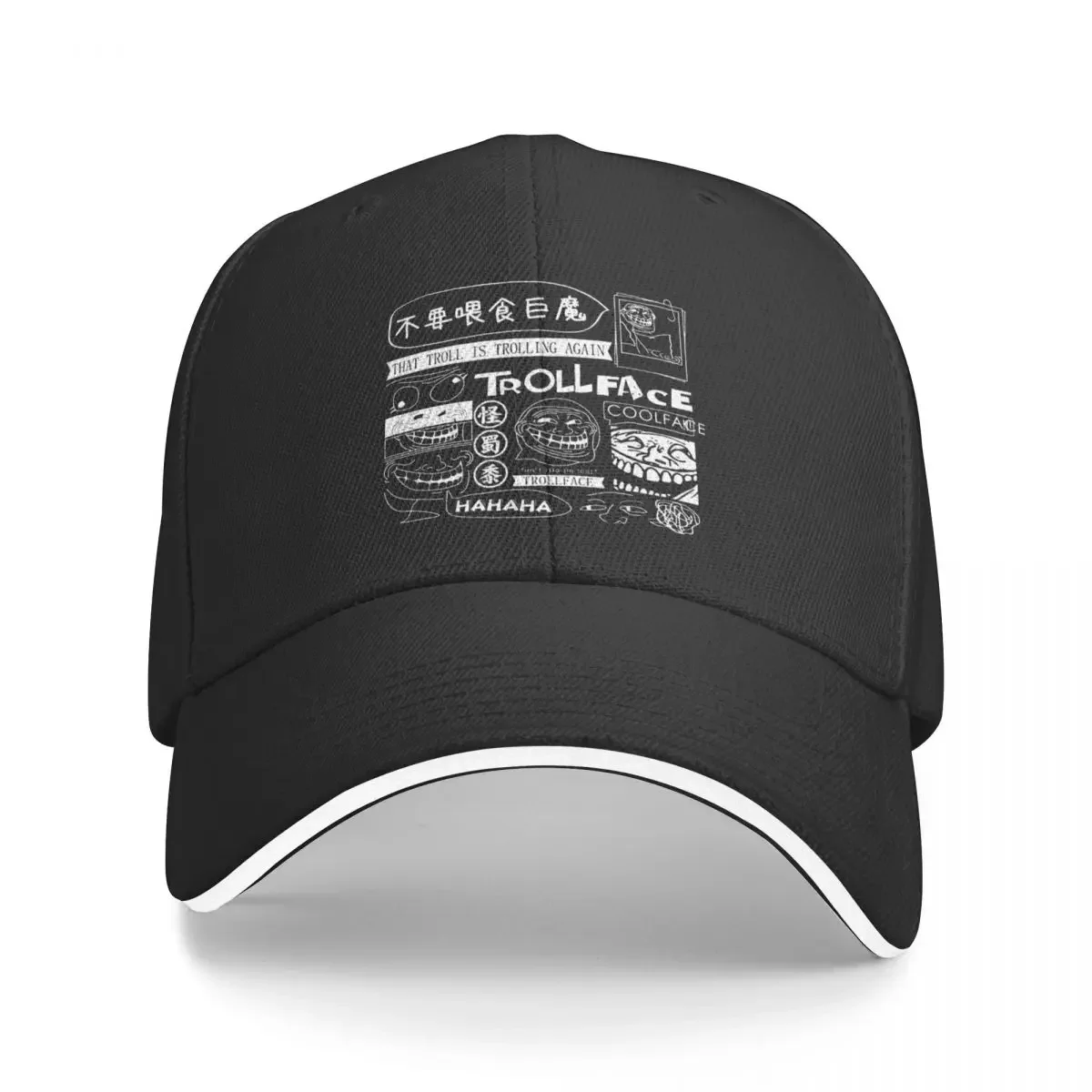 Бейсбольные кепки с коллажем Trollface Coolface модные забавные шляпы-сэндвич в стиле