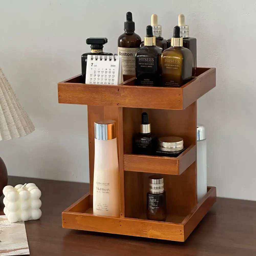 Коробка для хранения косметики вращающийся на 360 градусов Органайзер макияжа