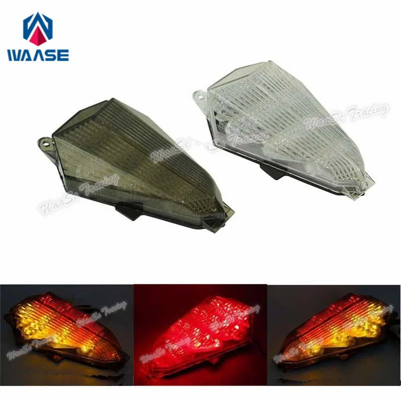 waase For Yamaha YZF R6 2006 2007 Taillight Rear Tail Light Brake Turn Signals Integrated LED Light