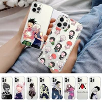 anime hunter x hunters phone case for iphone 11 12 13 mini pro xs max 8 7 6 6s plus x 5s se 2020 xr clear case
