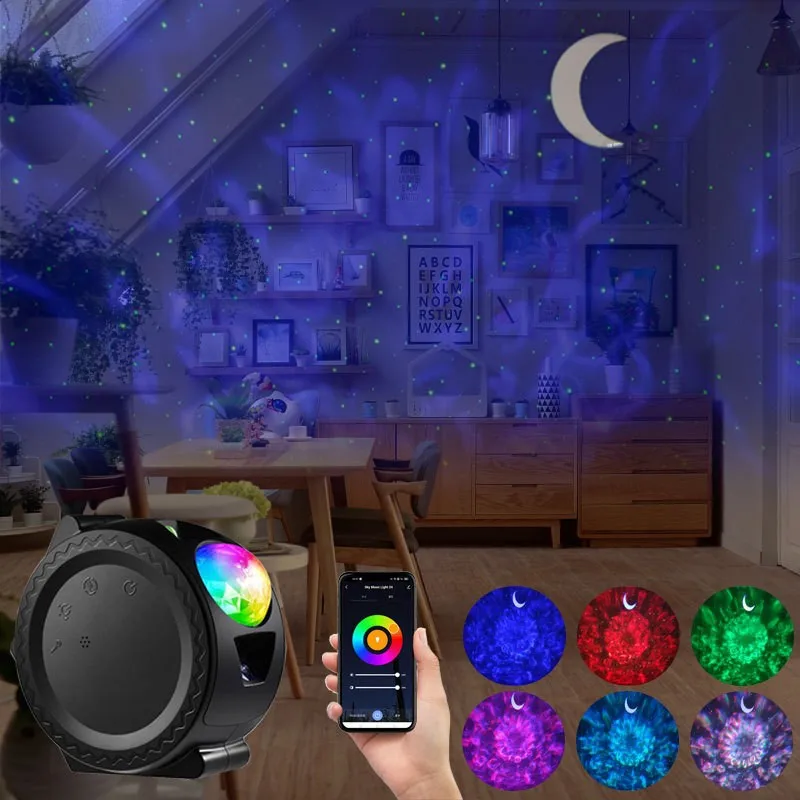 

Voice Music Control LED Night Light For Kid Gift Smart Life Wifi APP Starry Sky Projector Galaxy Projector Stars Moon Ocean Lamp