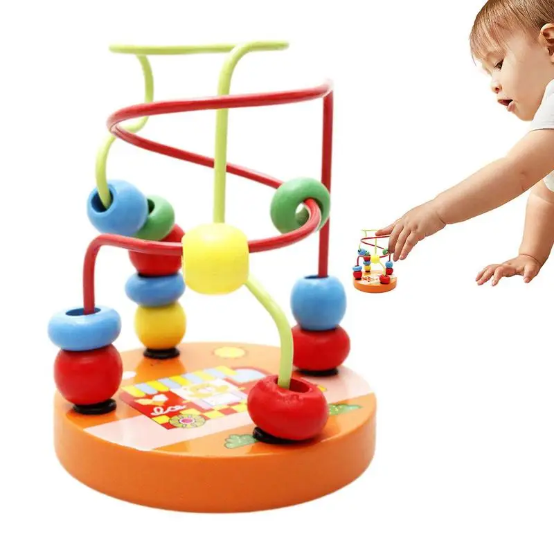 

Bead Maze For Toddlers 1-3 Wooden Roller Coaster Bead Toy Montessori Toy & Educational STEM Toy-Early Learning-Develops & Fine