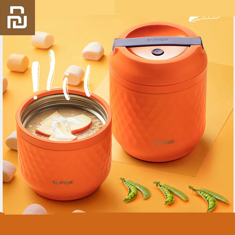 

Youpin Supor Portable Food Thermos Cup Braised Beaker Stainless Steel Cooking Thermos Lunch Box Food Soup Containers for Home