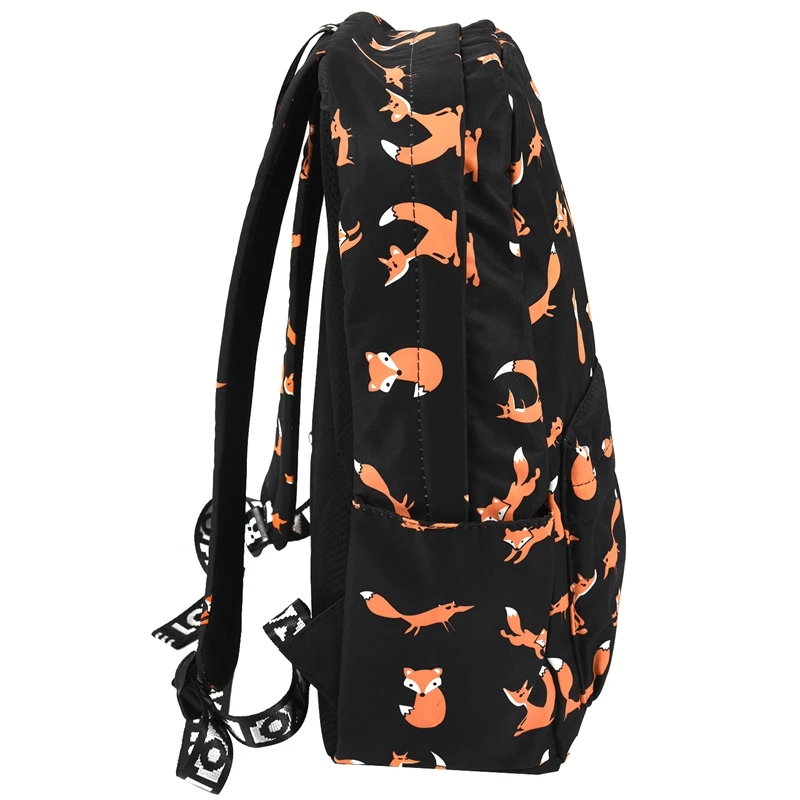 Милые школьные рюкзаки с принтом животных и лисы, водонепроницаемая женская сумка, рюкзак для ноутбука, Женский школьный рюкзак