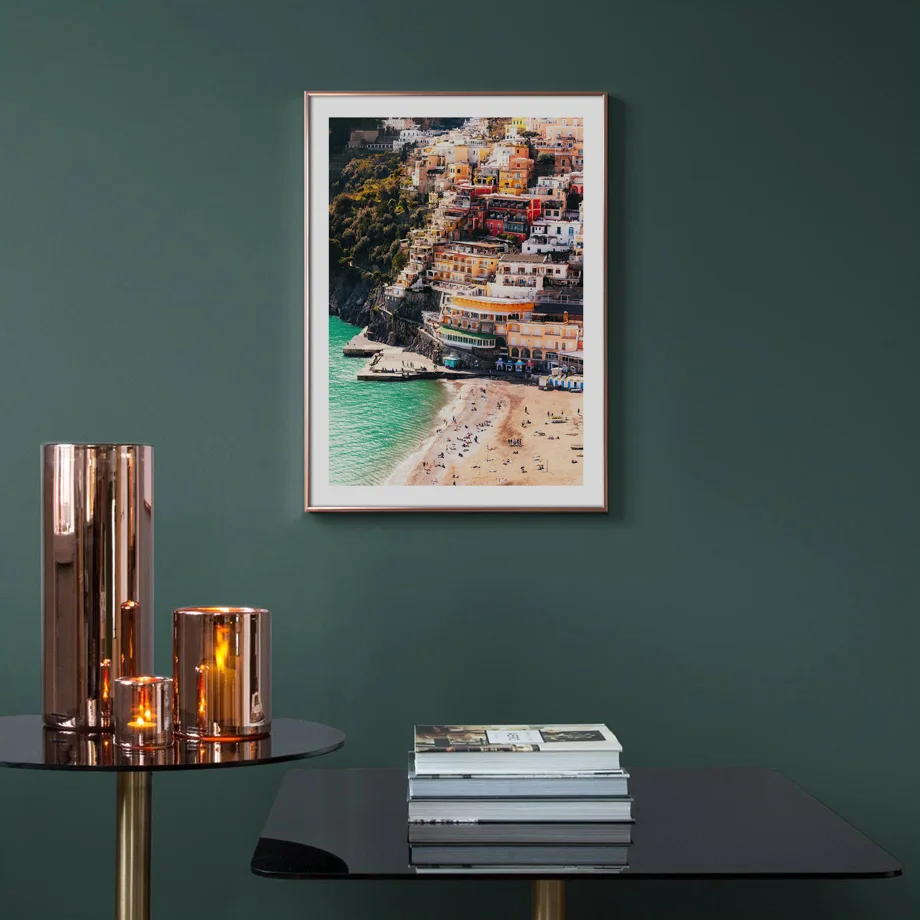 Постер для путешествий на побережье Амальфи Италия плакат морской пейзаж