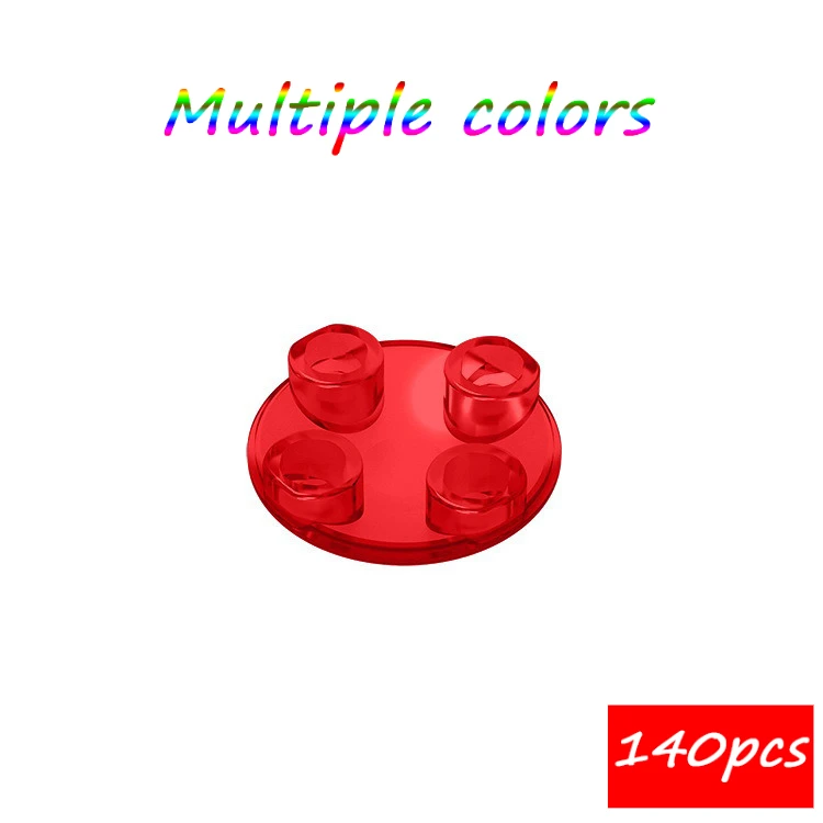 Фото MOC 140 шт. 2654 круглые 2x2 строительные блоки с закругленным дном, лодочная пластина, кирпичи, игрушка-головоломка с частицами, подарки на день рождения для детей №1