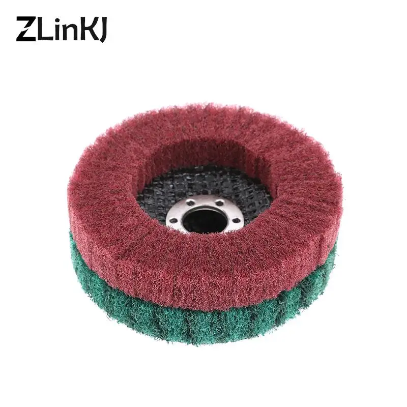 

4"/100mm Nylon Fiber Flap Polishing Wheel Disc 180 Grit For Angle Grinder For Wood Metal Buffing