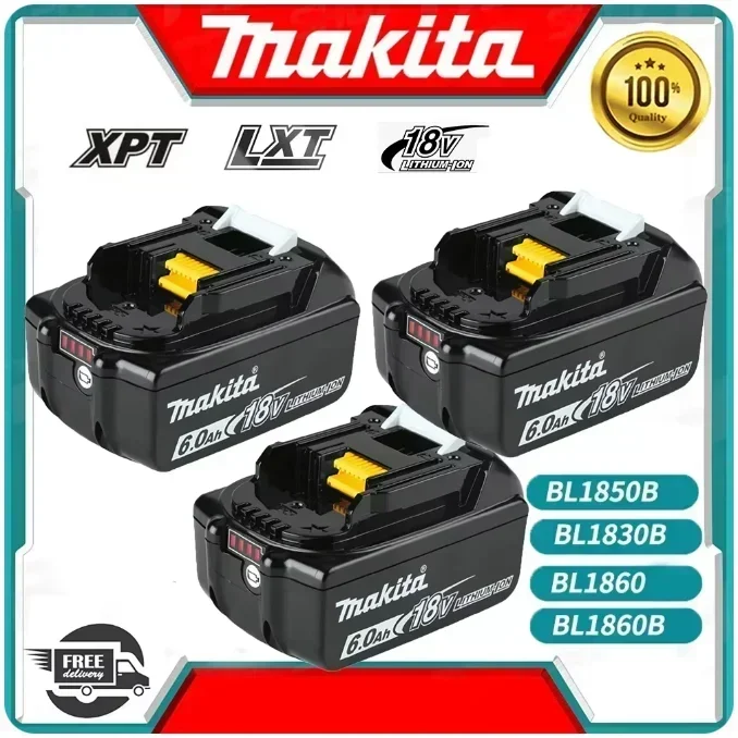 Original Makita 18V 6Ah Li-ion Battery For Power Tool DDF487 DTD173 DGA404 DTW700 DHP487 Replacement Lithium