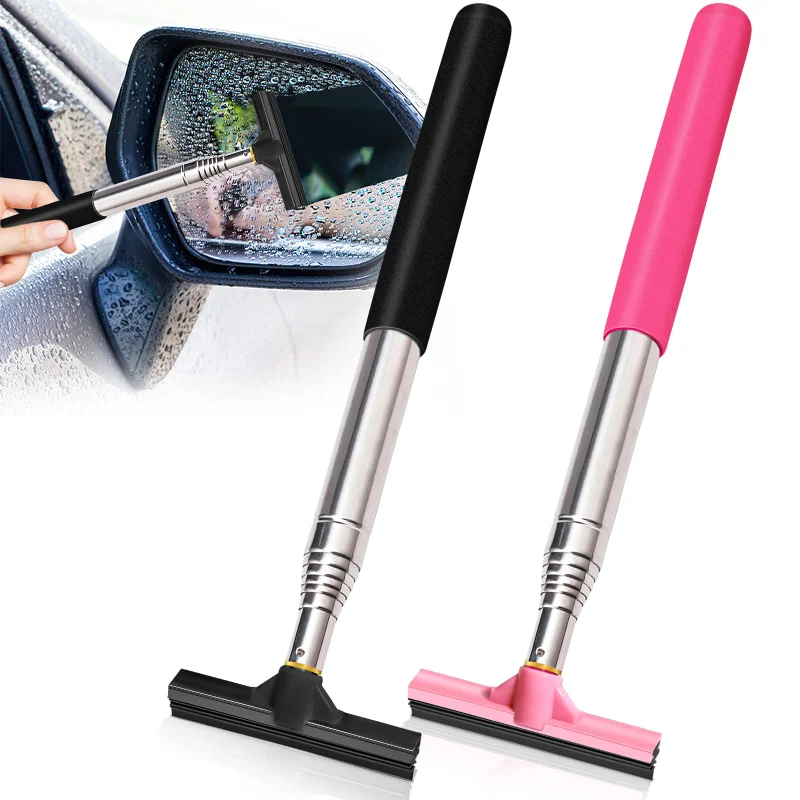 

1Pcs Retractable Car Rearview Mirror Wiper Rubber Squeegee Rearview Mirror Water Remover Cleaning Tool Auto Washing Accessories