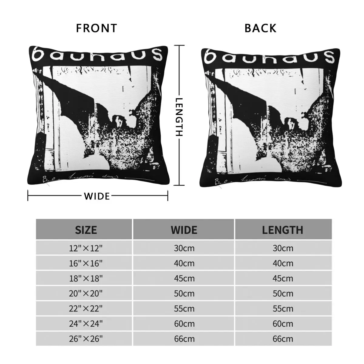 Декоративная наволочка боухаус крылья летучей мыши Bela Lugos Is Dead альбом для дома