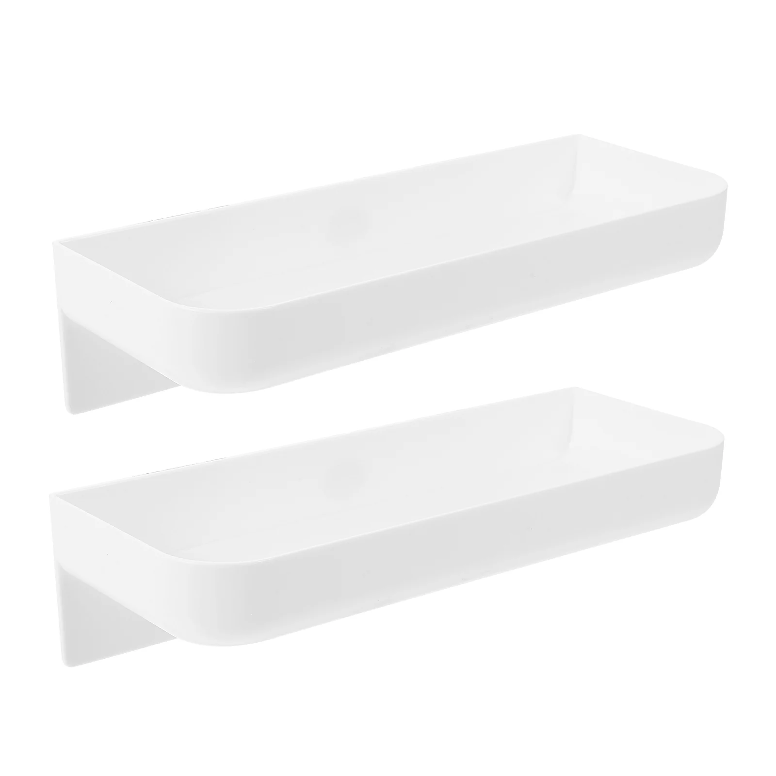 

Wall Shelves Rack Shelf Storage Floating Shower Bathroom Kitchenorganizer Toilet White Holder Mounted Hanging Adhesive Hooks Bar