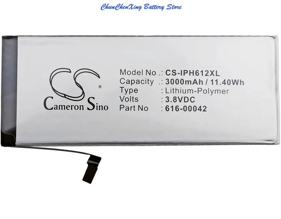 

Cameron Sino High Quality 3000mAh Battery 616-00042 for Apple A1634, A1687, A1690, A1699, iPhone 6s Plus