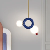 sandyha modern pendant light round gourd hanging lamp home decor living dining room bedside bedroom cabinets interior ring light