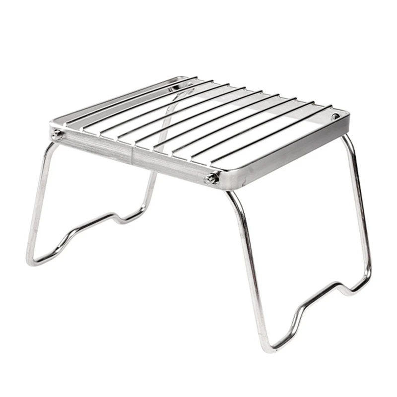 

1 PCS Multifunctional Folding Campfire Grill Stainless Steel Camping Grill Outdoor Wood Stove Stand