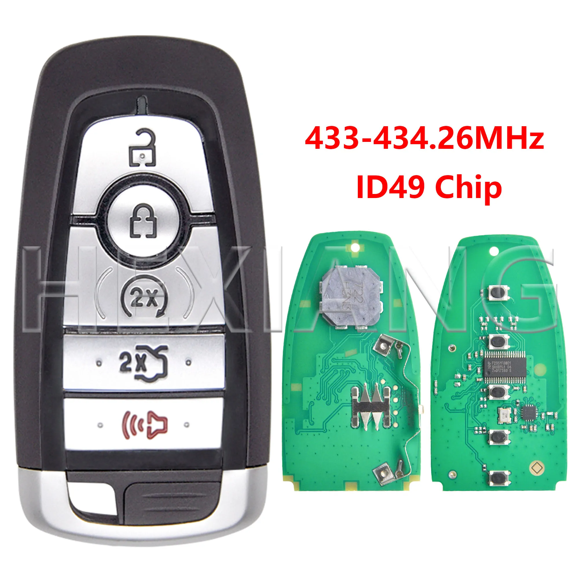 

HE M3N-A3C 108397 ID49 чип 433-434,2 МГц автомобильный дистанционный ключ 164-R834 для Ford Expedition Explorer Mustang Lincoln Navigator 2023 2024