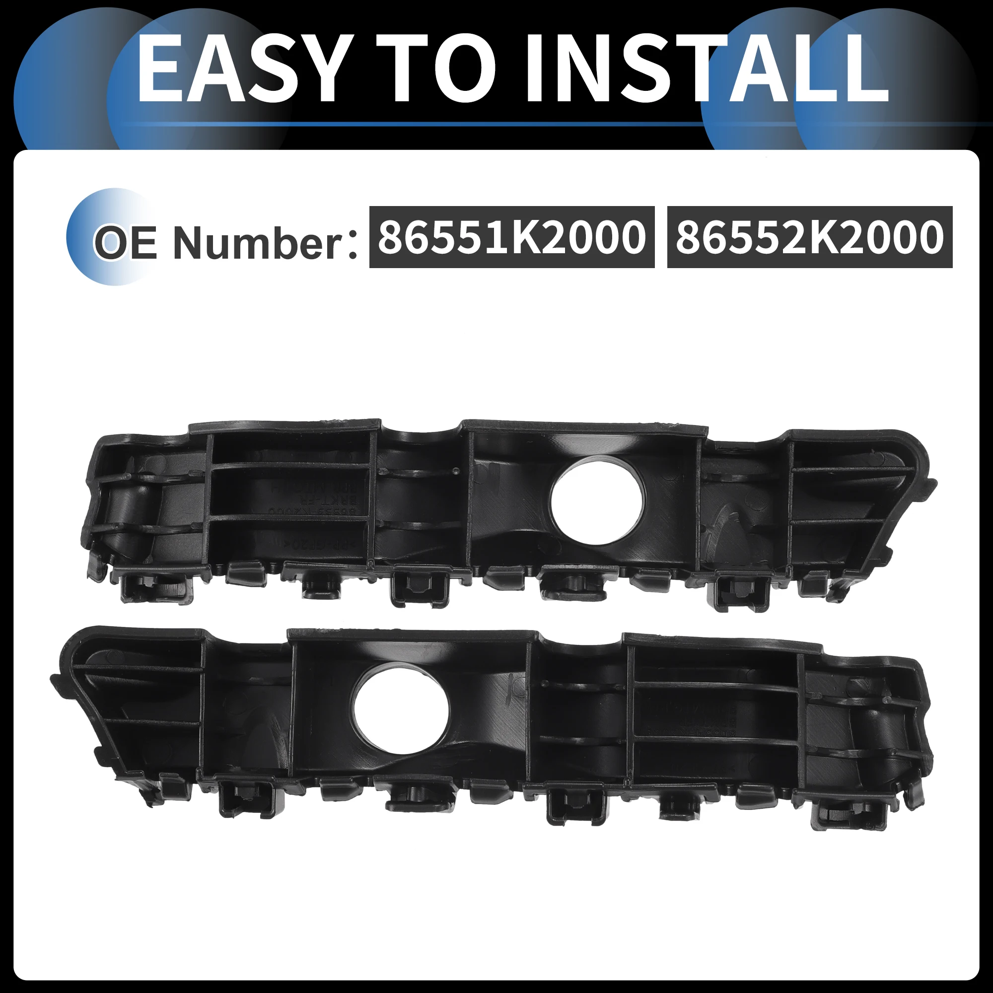 

Кронштейн для крепления бампера UXCELL, левый, правый, передний бампер, фиксатор No.86552K2000/86551K2000 для Hyundai Venue 2020-2023