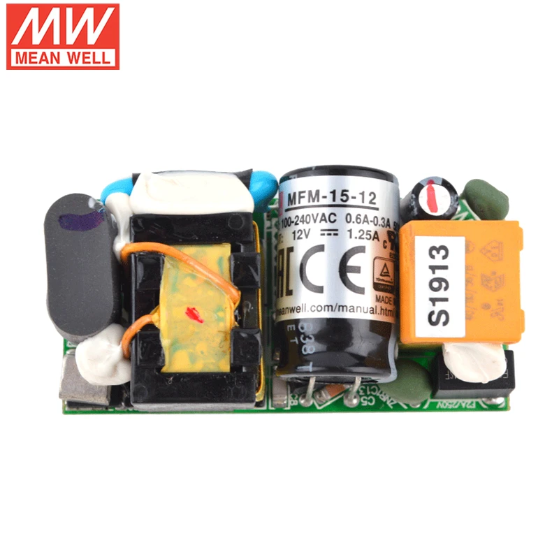 

MEAN WELL PCB On Board Type MFM-15 Series 11.6W 15W Single Output Switching Power Supply MFM-15-3.3V 5V 12V 15V 24V