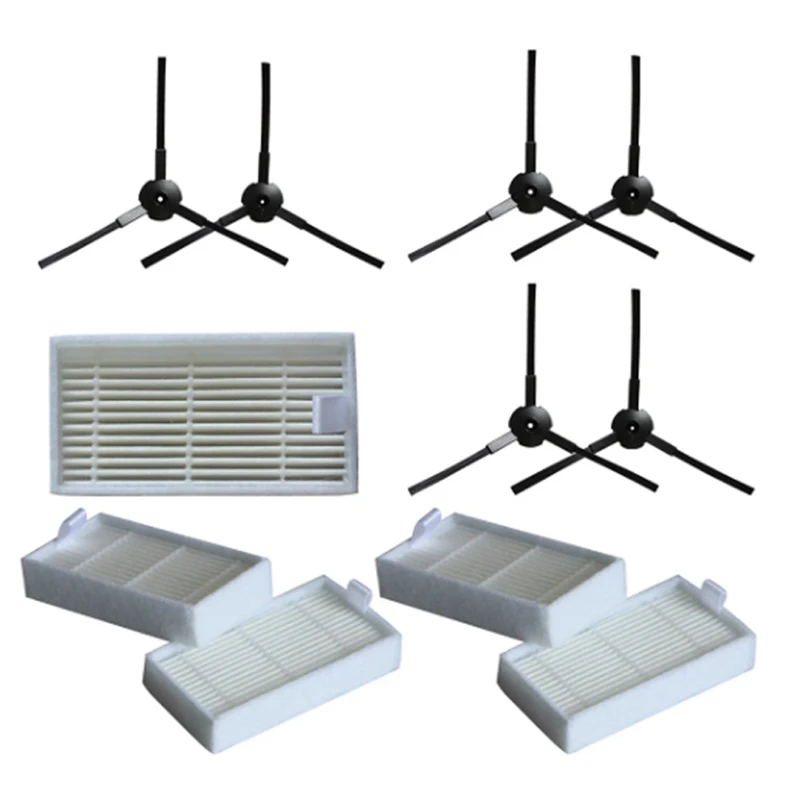 

6X боковая щетка + 5X фильтр для Lidl Silvercrest SSR 3000 A1, аксессуары для робота-пылесоса, замена пылесоса