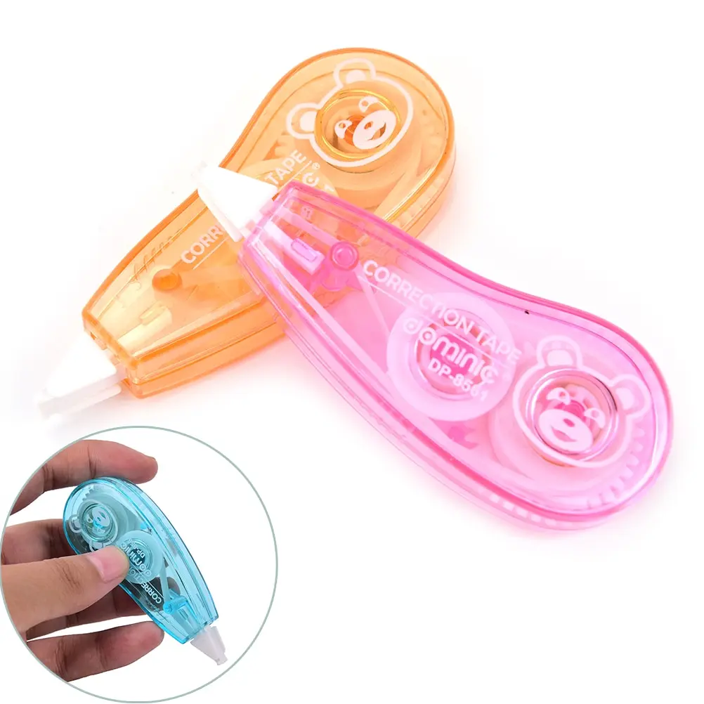 

1PC Mini Double Sided Adhesive Roller Tape Glue Correction Tape Useful Dot Liner Petit Disposable Size:5mm*6m [Random Color]