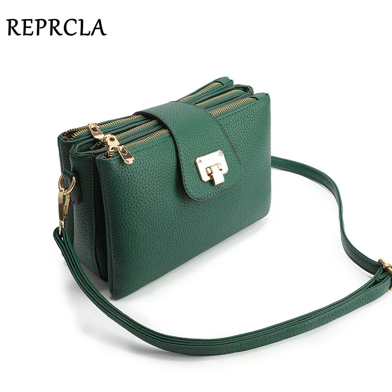 

New Compartment Shoulder Bag Ladies Handbag Litchi PU Leather Crossbody Bags for Women Messenger Bags sac a main femme