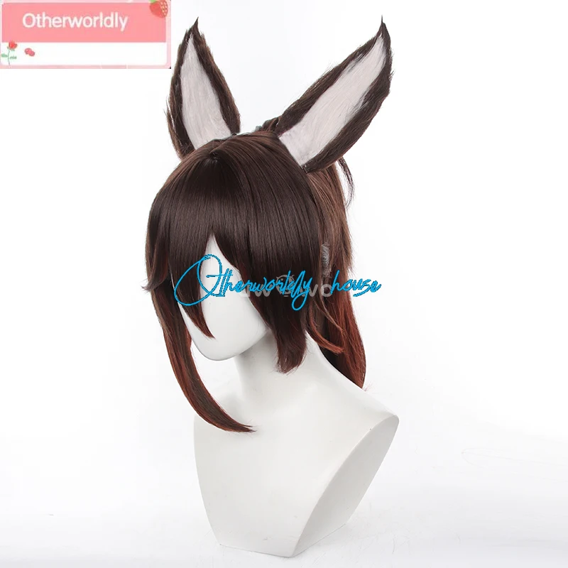 Парик для косплея Ting Yun с ушками Honkai Star Rail Tingyun парик из коричневых волос