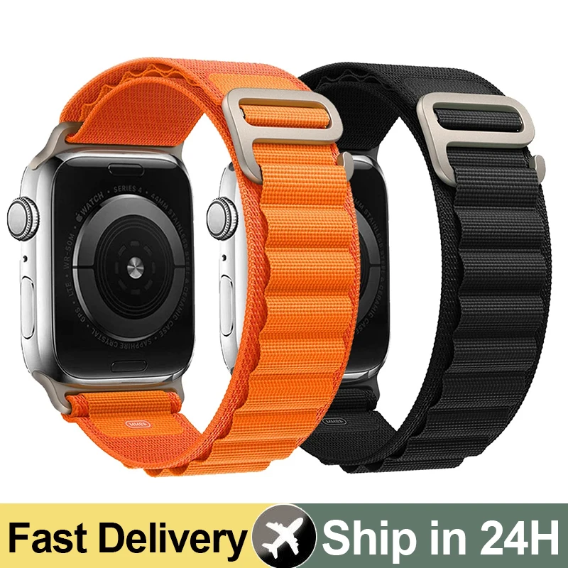 

Alpine Loop Strap for Apple Watch Ultra 49mm Adjustable Nylon Bracelet Correa IWatch Series 8 7 6543 Se 44mm 40mm 45mm 41mm 45mm
