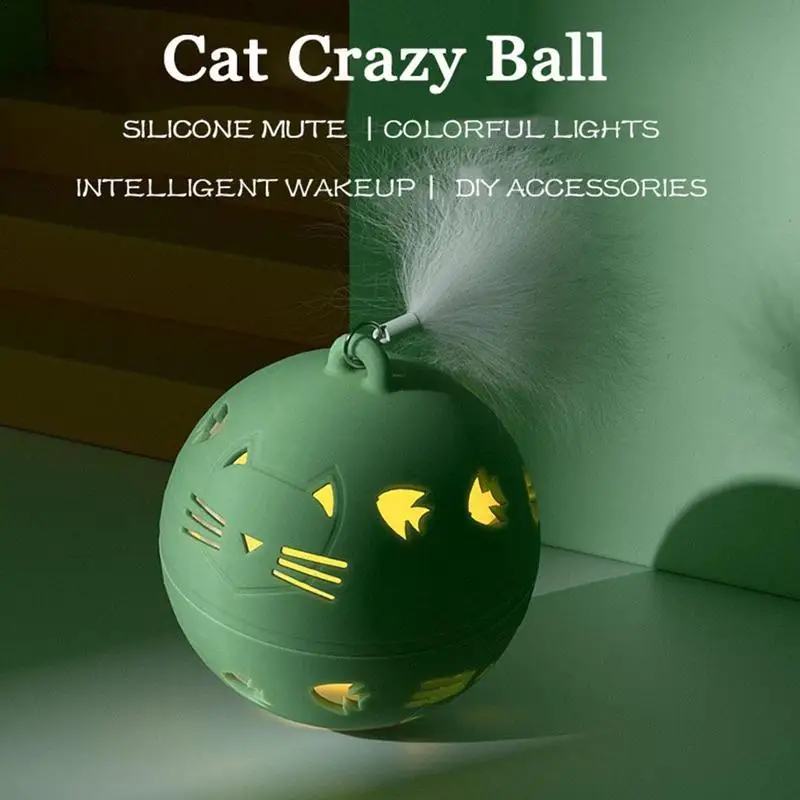 

Crazy Ball интерактивная игрушка для кошек самодвижущийся котенок, прыгающий шар, игрушки, вибродатчик, кошка, игрушка для кошек