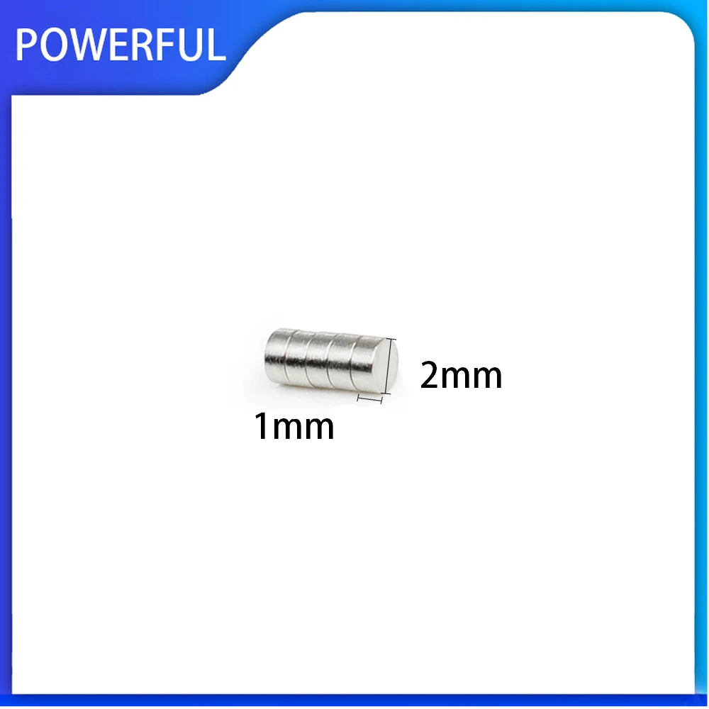 

100~5000PCS 2x1 Small Round Magnet 2*1mm Neodymium Powerful Magnetic 2x1mm Permanent Magnet 2*1 mini Disc magnet