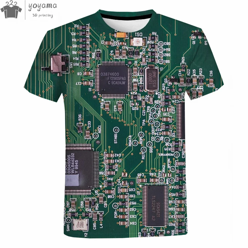 Мужская футболка с принтом печатной платы