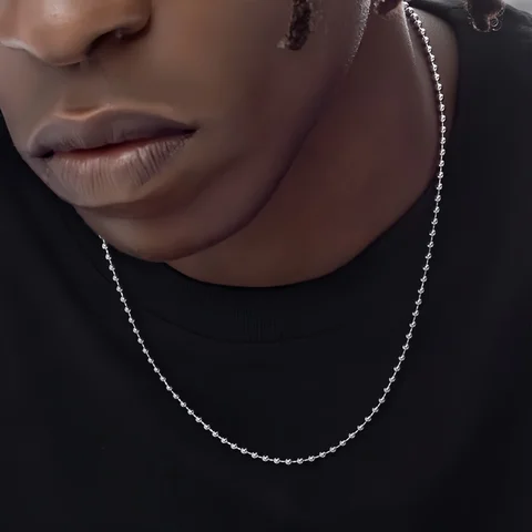 Серебряное цепочное ожерелье FOMALHAUT