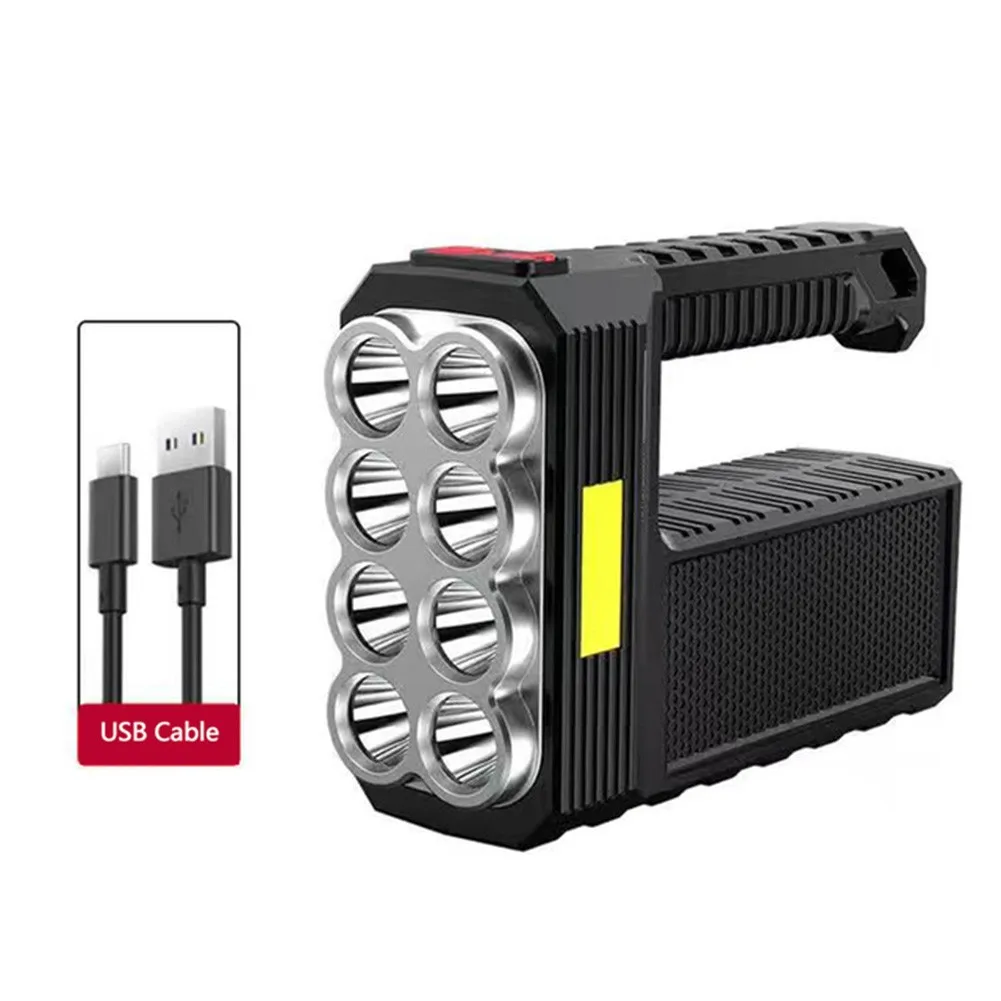 

Camping Lamp Flashlight 1pcs Black Built-in Lithium Battery LED Solar With USB Cable Outdoor Universal Hot New