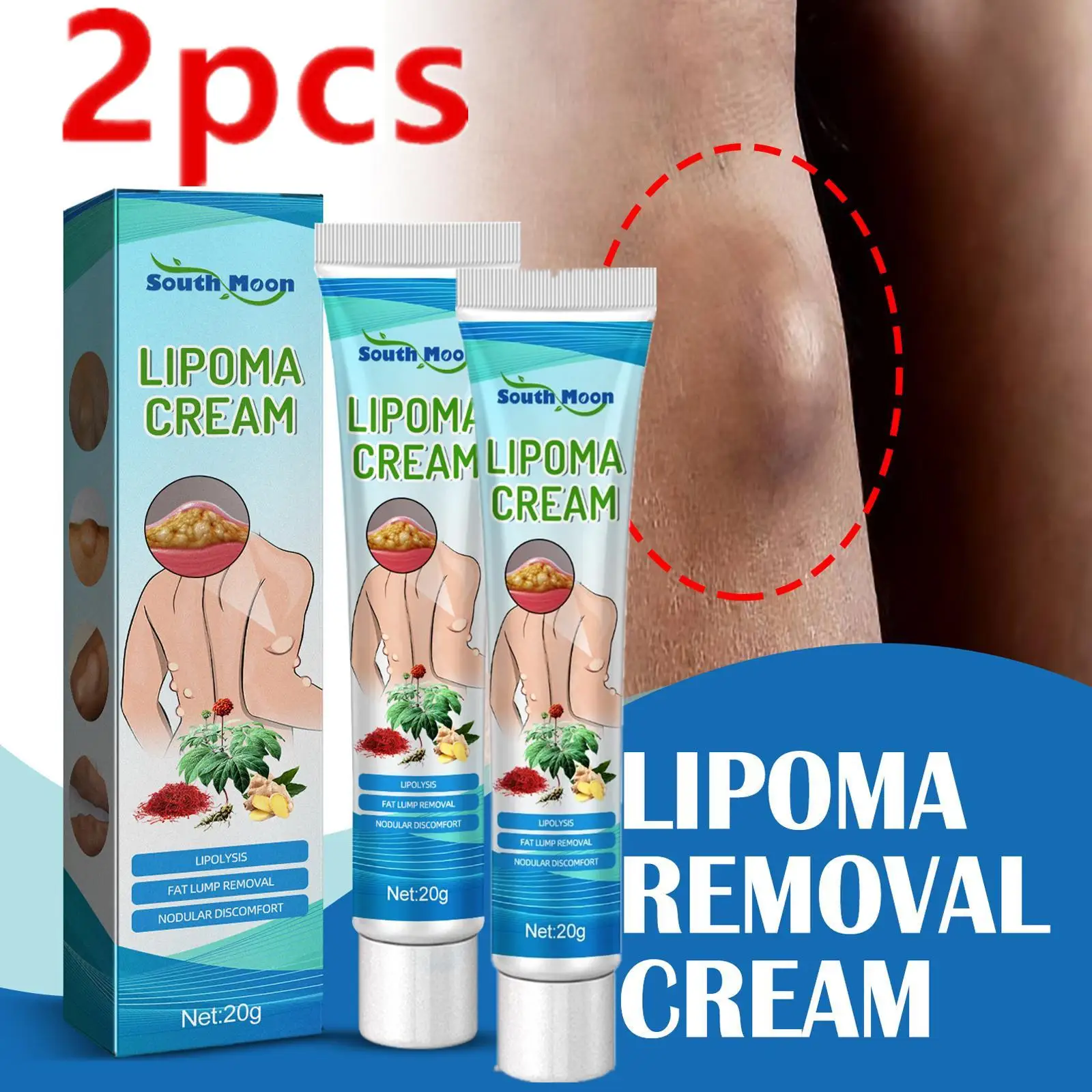 

2 шт., антиопухолевый крем Lipoma для удаления целлюлита