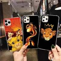 the lion king simba timon phone case for iphone 13 12 11 pro mini xs max 8 7 plus x se 2020 xr silicone soft cover