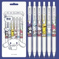 6pcsset hello kitty cinnamoroll 0 5mm push neutral pen kawaii melody kuromi onpompurin gel pen student stationery anime gift