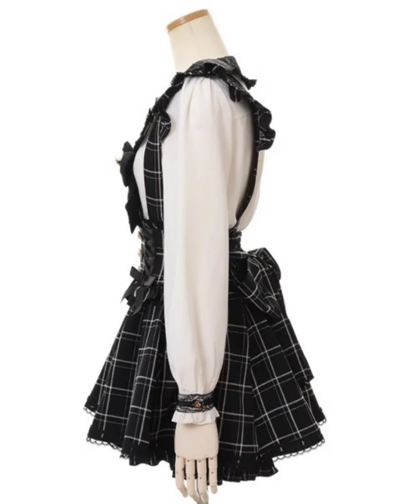 Японская кружевная рубашка с рюшами и рукавами милым бантом для девочек топы