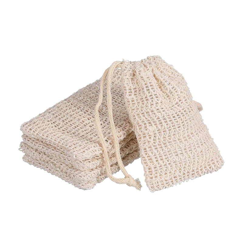 

25 Pieces Soap Saver Bag Natural Sisal Exfoliating Soap Pouch For Foaming And Drying The Soap Bars Shower Soap Bag