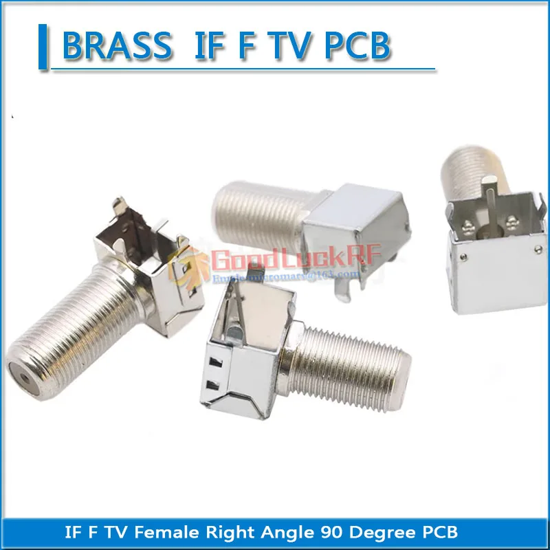 

British IF TV F Female Right Angle 90 Degreeset top box antenna High frequency socket two pin accessory plug RF connector