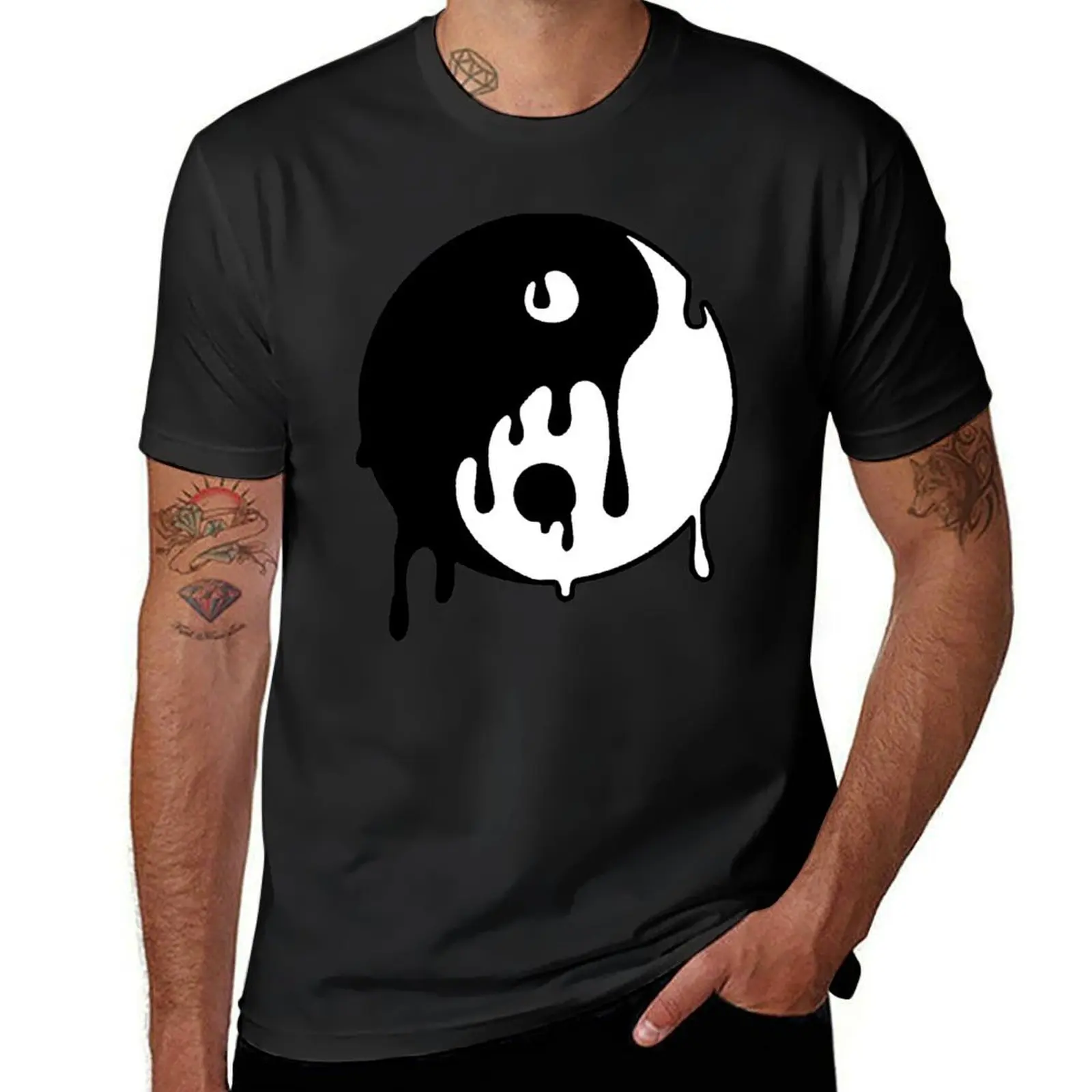 Футболка YIN TO THE YANG летние топы мужские футболки