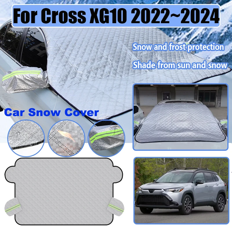Для Toyota Corolla Cross XG10 2022~2024 автомобильный лобовой щиток от снега зимние чехлы на