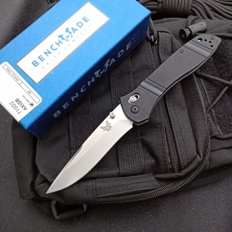 

Benchmade 710 Folding Knife High Hardness D2 Blade G10 Handle Outdoor Self Defense Safety Pocket Knives Portable EDC Tool-BY51