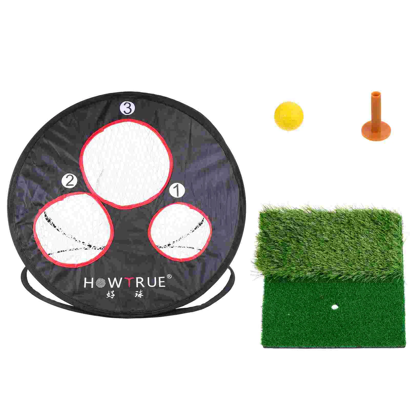 

Golfing Mat Setkit Net Hitting Training Golfers Foldable Pad Portable Chipping Dad Men Tee Husband Kidsturf Practice