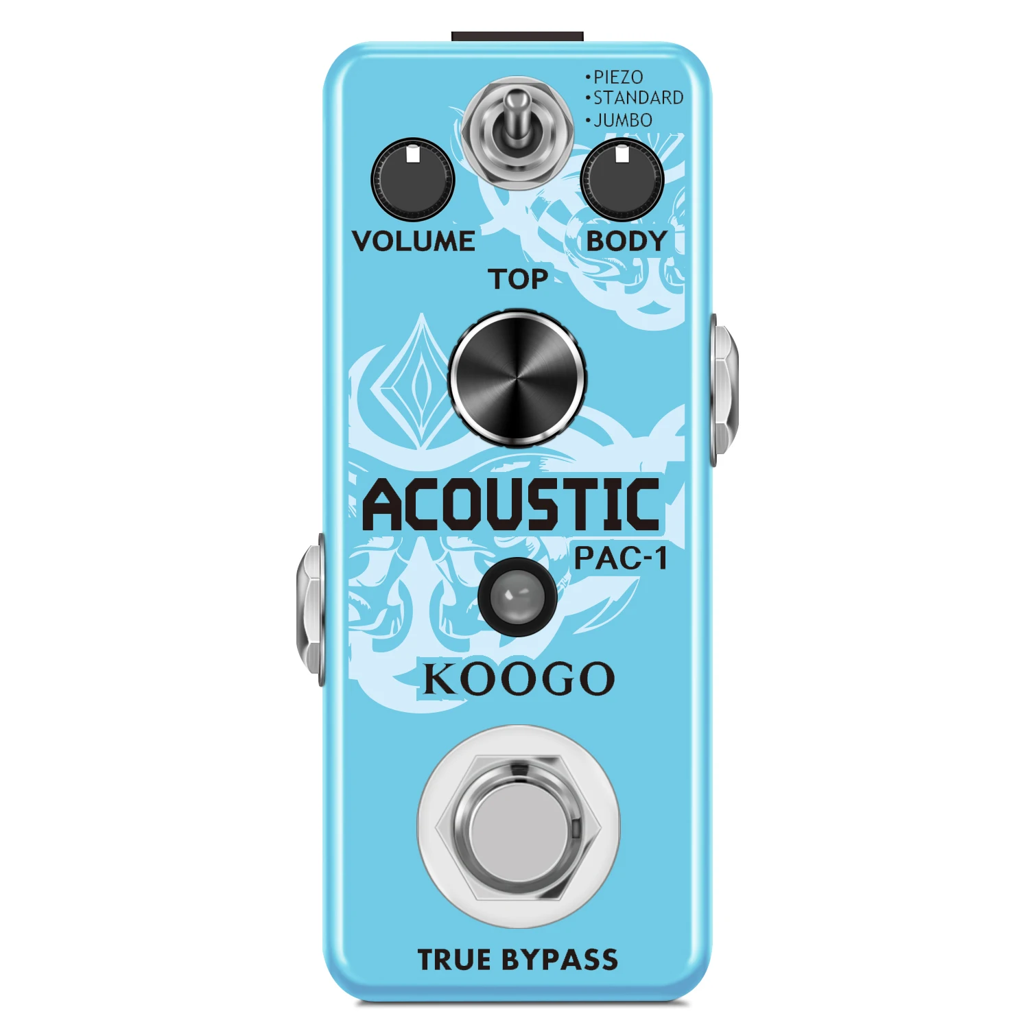 Koogo LEF-320 AC Stage Guitar Pedal Effect Analog Acoustic Pedals For Guitars Guitarist Analog Effectors Piezo Standard Jumbo