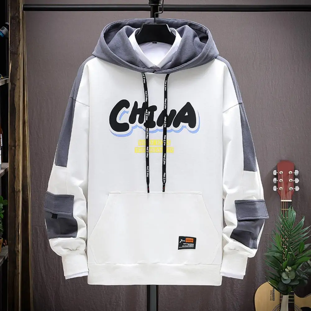 

Casual Men Hoodie Stylish Men's Hip-hop Hoodie Sweater with Large Pockets Harbor Wind Tops Pullover A Trendy for Fashionable