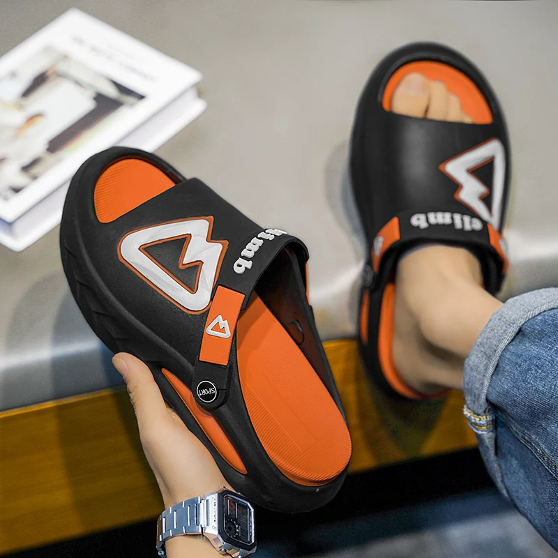 Сандалии мужские спортивные на толстой подошве Нескользящие Эва дышащие