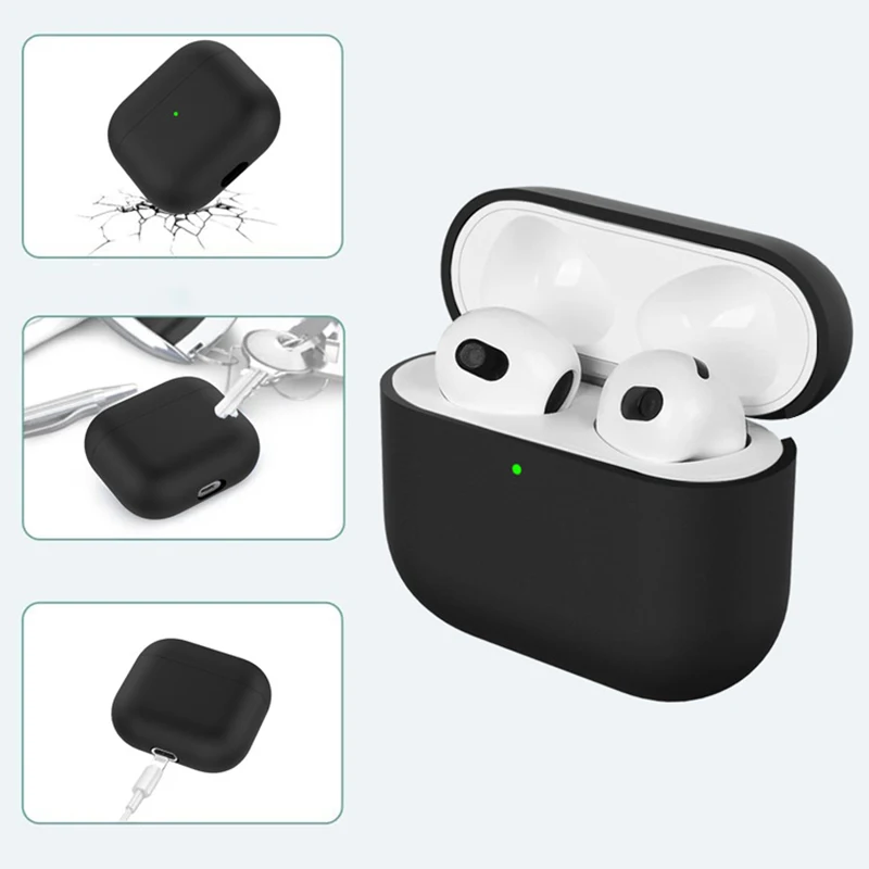 Силиконовый чехол для AirPods 3 беспроводных наушников Airpod (AirPods в комплект не входят)