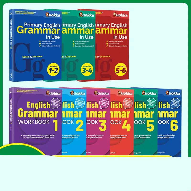 9Volumns/Set Sap Writing Book Grade 1-6 Primary English Grammar in Use Operation Books Notebooks Excercises Book For Kids
