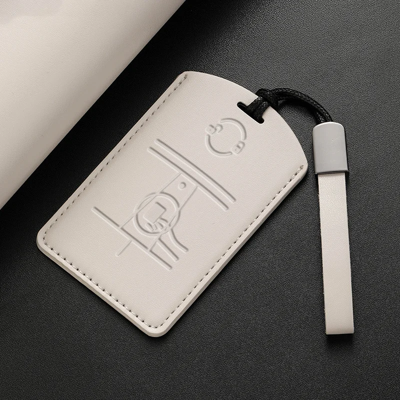 Кожаный автомобильный чехол для удаленного ключа с NFC-картой защитный